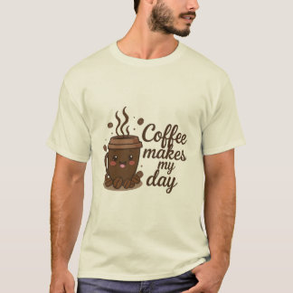 コーヒー好きTシャツ | 落ち着くコーヒーの雰囲気 Tシャツ