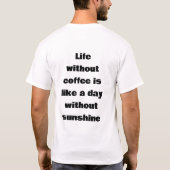 コーヒー好きTシャツ Tシャツ (裏面)