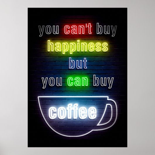 コーヒー好きYou can 買 Coffee ポスター (正面)