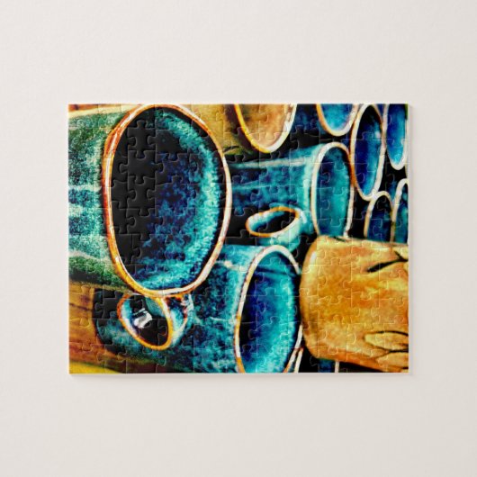 コーヒー好カラフルきの方へのコーヒーマグのプレゼント ジグソーパズル (横)