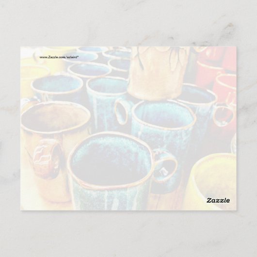 コーヒー好カラフルきの方へのコーヒーマグのプレゼント ポストカード (裏面)