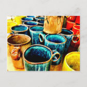 コーヒー好カラフルきの方へのコーヒーマグのプレゼント ポストカード (正面)