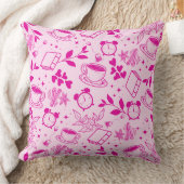 コーヒー好モダンきヴィンテージモダンピンパターン クッション (ブランケット)