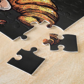 コーヒー好保き穏やかでコーヒーを飲む ジグソーパズル (側面)