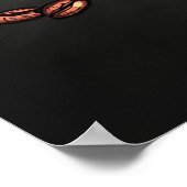 コーヒー好保き穏やかでコーヒーを飲む ポスター (角)