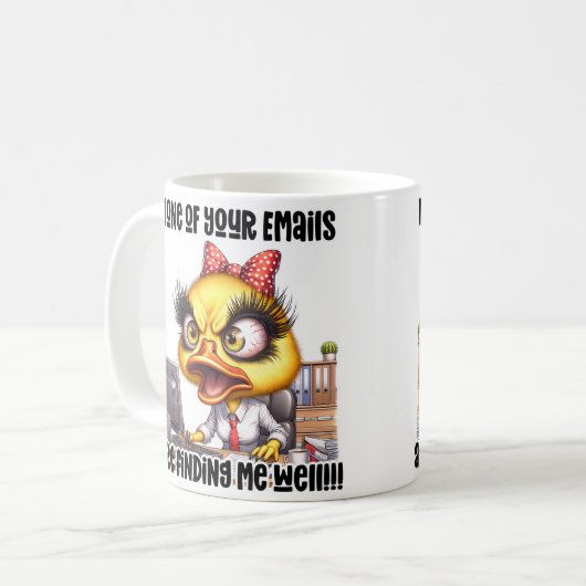 コーヒー好笑わされるきの方への贈り物、コーヒおもしろいーマグカップ コーヒーマグカップ (正面左)