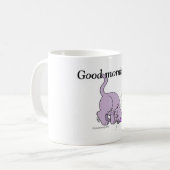 コーヒー子猫モーニングマグカップ – 紫 コーヒーマグカップ (正面左)