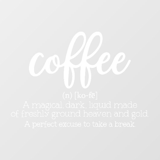 コーヒー定義ショップデコー ウィンドウサイン (シート)