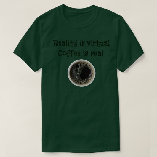 コーヒー実在は Tシャツ (デザイン正面)