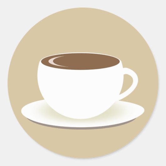 コーヒー封筒用シールシール ラウンドシール (正面)