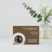 コーヒー専門店ビジネスおよびパンチカード ロイヤリティカード (スタンド正面)