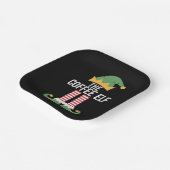 コーヒー小妖精や小人ファミリーマッチンググループクリスマス ペーパープレート (傾斜あり)