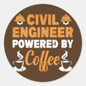 コーヒー市民エンジニアリングの力おもしろい ラウンドシール (正面)