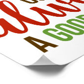 コーヒー常に良いアイディアグリーンカップポスター ポスター (角)