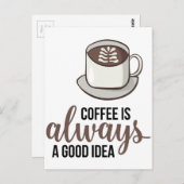 コーヒー常時グッドアイディア ポストカード (正面/裏面)