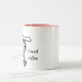 コーヒー常習しているバニー ツートーンマグカップ (中央)