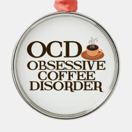コーヒー常習者 メタルオーナメント