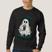 コーヒー幽霊 – しかし最初…コーヒー – ブラック スウェットシャツ (正面)