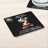コーヒー幽霊 スクエアペーパーコースター (アングル)