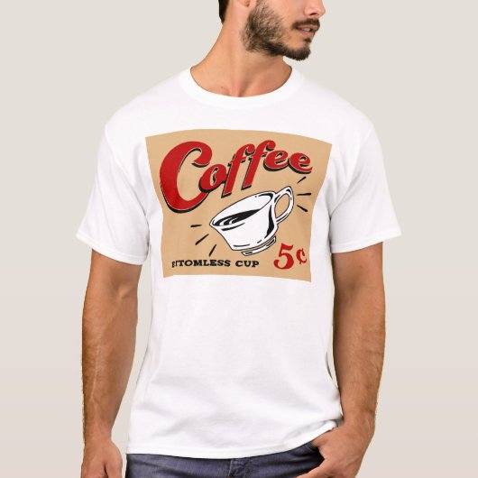 コーヒー底なしのコップ Tシャツ (正面)