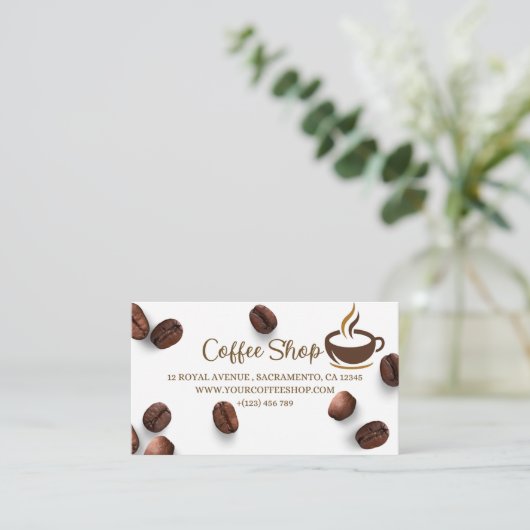 コーヒー店 名刺 (スタンド正面)