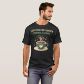コーヒー建築労働者で動く Tシャツ (正面フル)