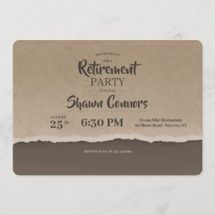 コーヒー引き裂き端退職パーティの招待状 招待状