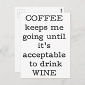 コーヒー引用文おもしろい-. ポストカード (正面/裏面)