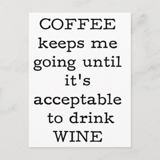 コーヒー引用文おもしろい-. ポストカード (正面)