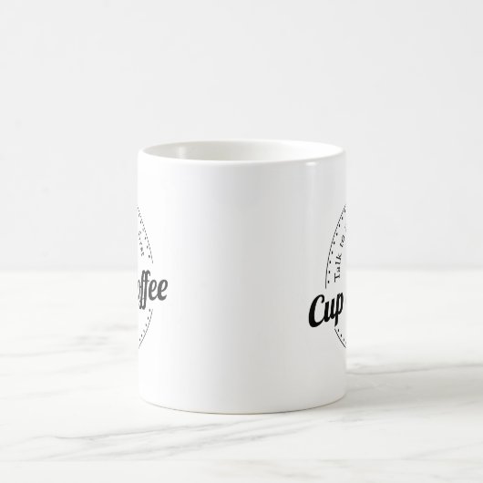 コーヒー引用文の最初のカップの後で私に話おもしろいす コーヒーマグカップ (中央)