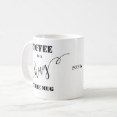 コーヒー引用文オンコーヒーマグ コーヒーマグカップ (正面左)