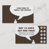 コーヒー引用文パンチカード ロイヤリティカード (正面/裏面)