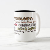 コーヒー引用文ユーモアのマグカップ ツートーンマグカップ (正面右)