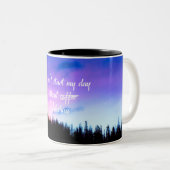 コーヒー引用文私の日を開始できないYeshua ツートーンマグカップ (正面右)