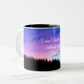 コーヒー引用文私の日を開始できないYeshua ツートーンマグカップ (正面左)