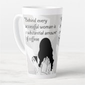 コーヒー引用文 カフェラテマグ (左アングル)