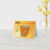 コーヒー引用文 カード (黄色い花)