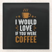 コーヒー引用文 ガラスコースター (正面)