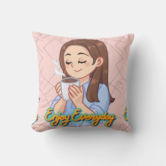 コーヒー引用文 クッション (正面)