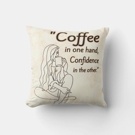 コーヒー引用文 クッション (正面)