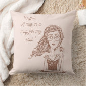 コーヒー引用文 クッション (ブランケット)