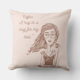 コーヒー引用文 クッション