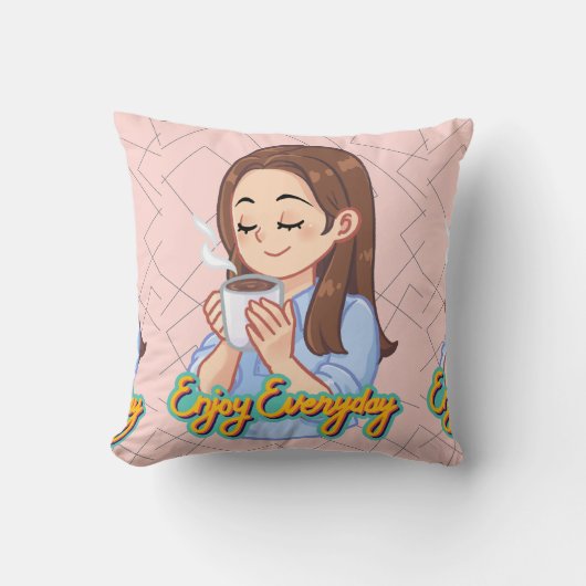 コーヒー引用文 クッション (正面)