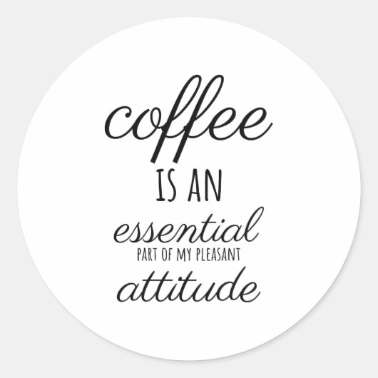 コーヒー引用文、コーヒーことわざ、コーヒーフレーズ ラウンドシール (正面)