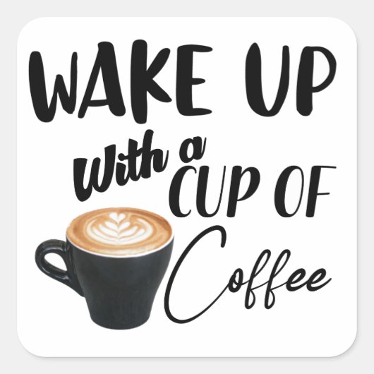 コーヒー引用文 スクエアシール (正面)