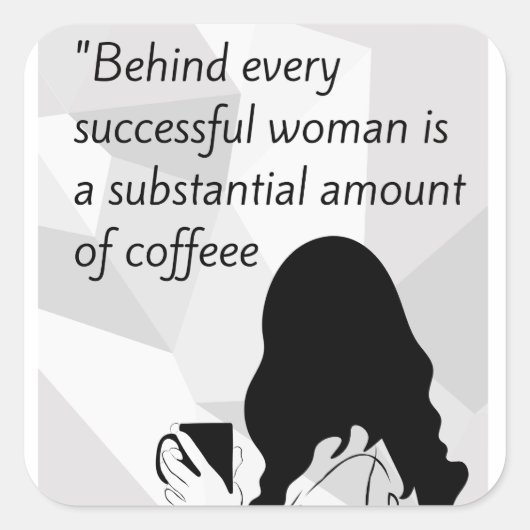 コーヒー引用文 スクエアシール (正面)