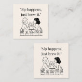 コーヒー引用文 スクエア名刺 (正面/裏面)