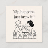 コーヒー引用文 スクエア名刺 (裏面)