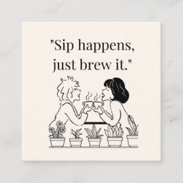 コーヒー引用文 スクエア名刺