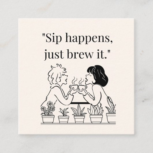 コーヒー引用文 スクエア名刺 (正面)